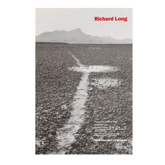 Richard Long 1991 original exhibition poster